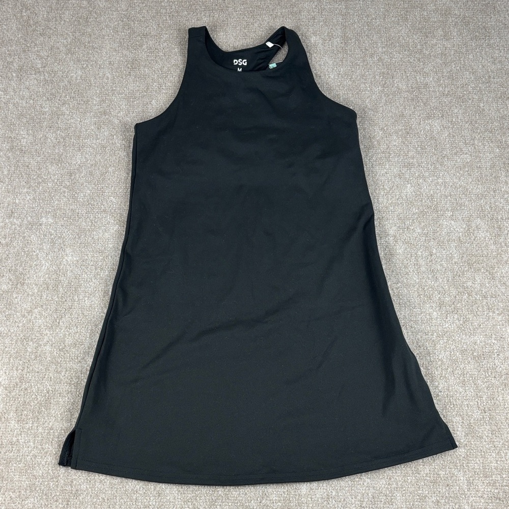 DSG Girls Fashion Dress Tennis/Golf Black Built In Shelf Bra Size Med. NWT